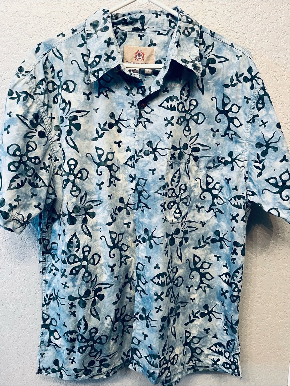 The Territory Ahead Hawaiian Button up shirt tropical Resort Vacation L